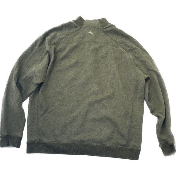 Tommy Bahama Sweater Mens XXL Green Reversible 1/4 Zip Casual Pullover Top - Picture 3 of 7